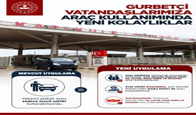 Gurbetçilere Yabancı Plakalı Araç Kolaylığı: Kullanım Şartları Genişletildi