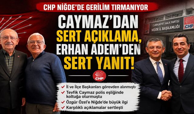 CHP Niğde’de Gerilim Tırmanıyor: Caymaz’dan  Açıklama, Erhan Adem’den Yanıt