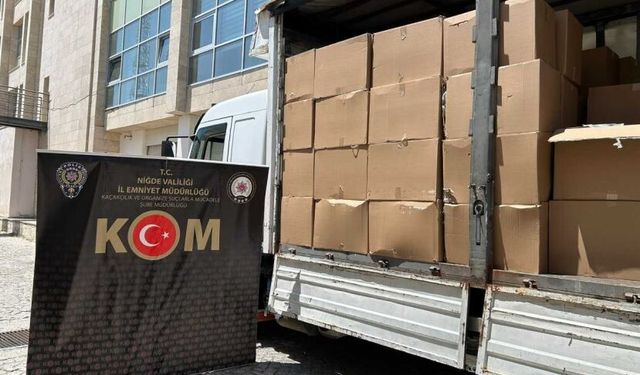7,5 milyon adet kaçak makaron ele geçirildi