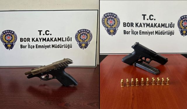Bor’da tabanca ve mühimmatı ele geçirildi