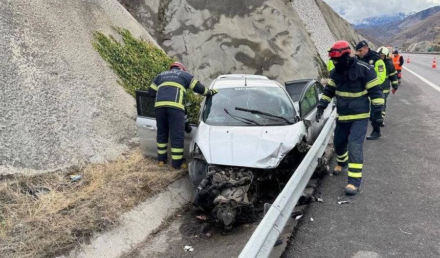 Kırkgeçit Tünellerinde trafik kazası 1 yaralı