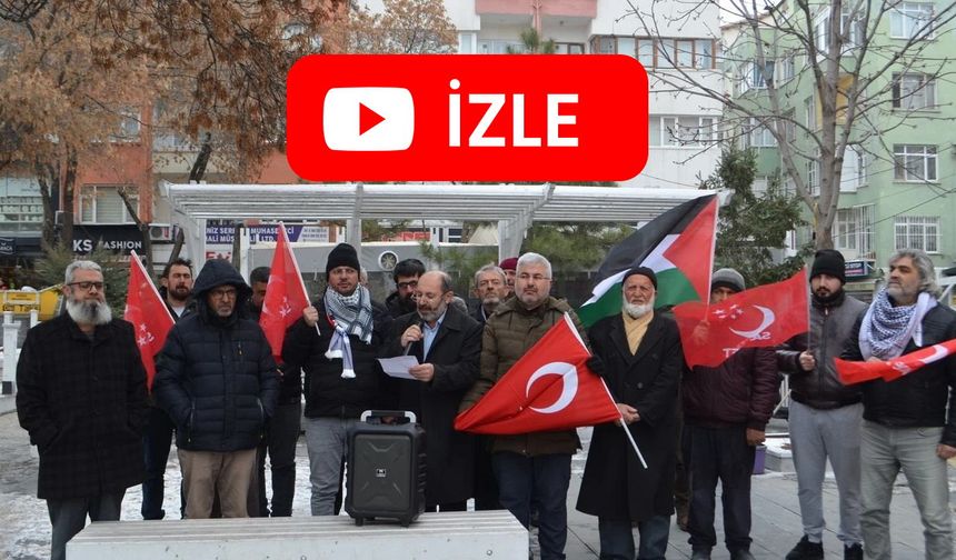 Gazze'nin Boşaltılmasına Saadet Partisi Niğde'de Tepki Gösterdi