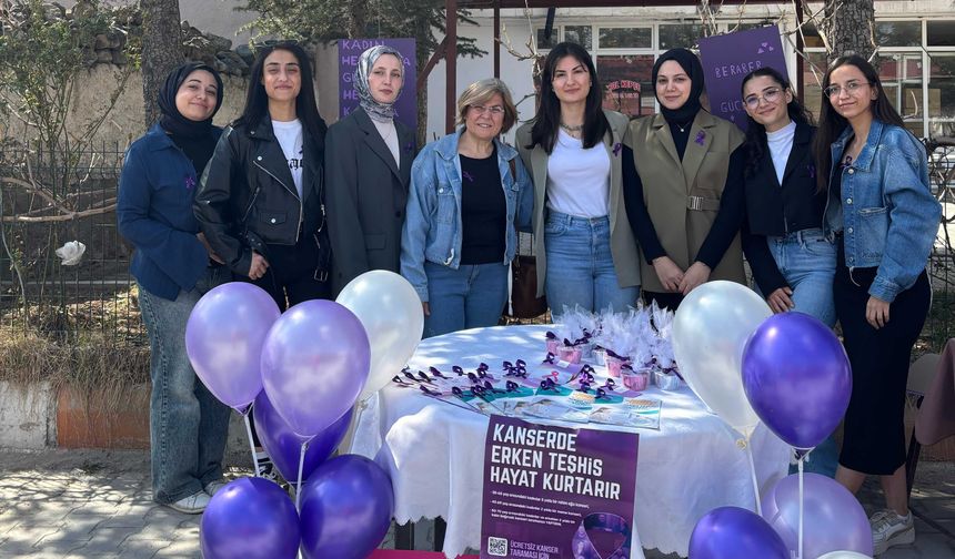 NÖHÜ Öğrencilerinden Aktaş Beldesi'nde Kanserde Erken Teşhis İçin Farkındalık Etkinliği