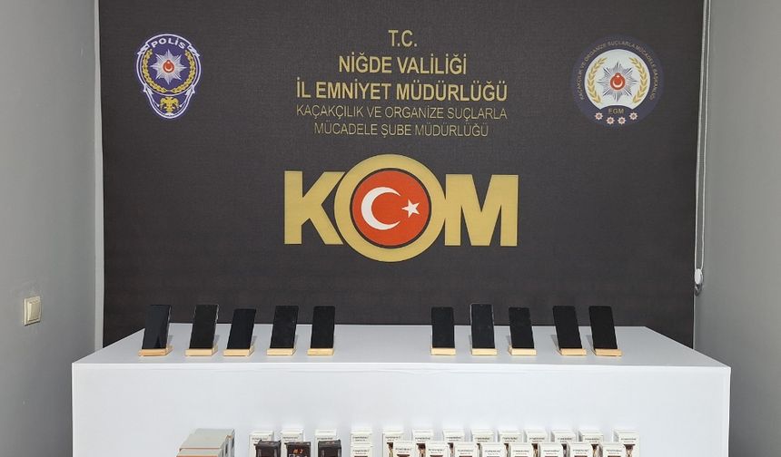 Niğde'de kaçak telefon ve bazı cihatlar elegeçirildi