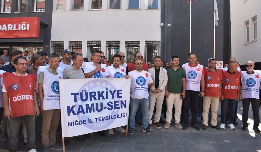 Türkiye Kamu-Sen’den Niğde’de İş Bırakma Eylemi