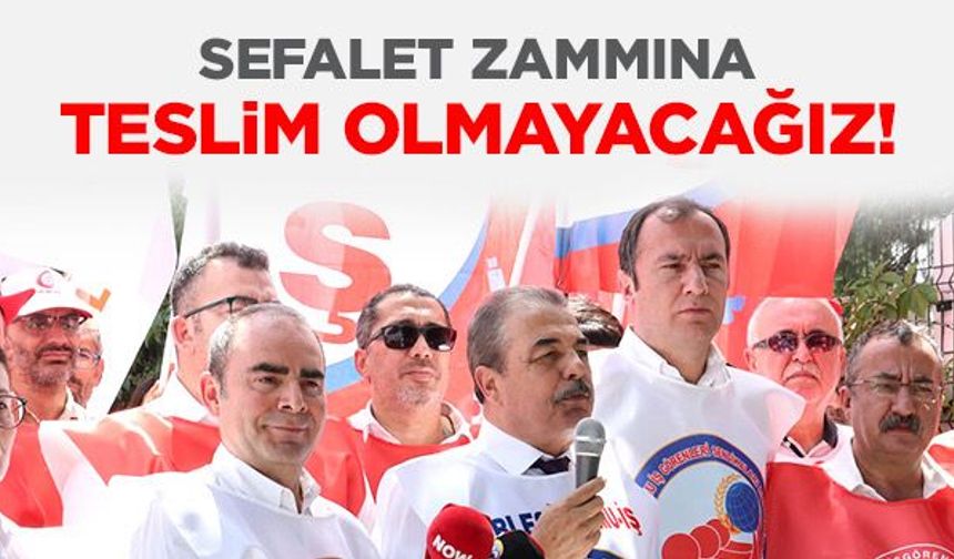 Birleşik Kamu İş Sefalet Zammını Protesto Etti