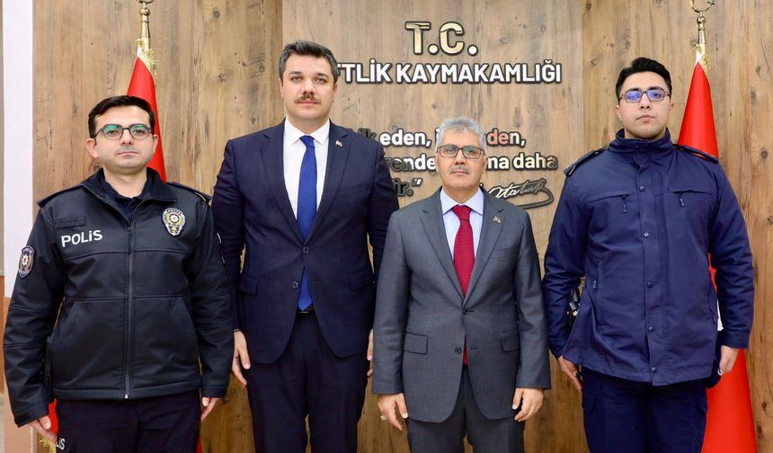 Vali Çelik’ten Kaymakam Turan’a Hayırlı Olsun Ziyareti