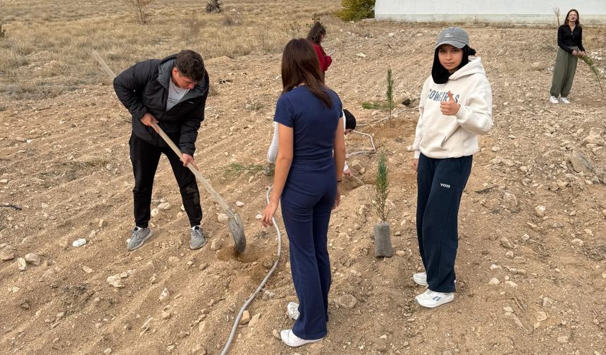 Öğretmen adayları öğretmenler günü için ağaç dikti...