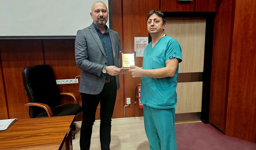 Ameliyathane Personeline Teşekkür Belgesi