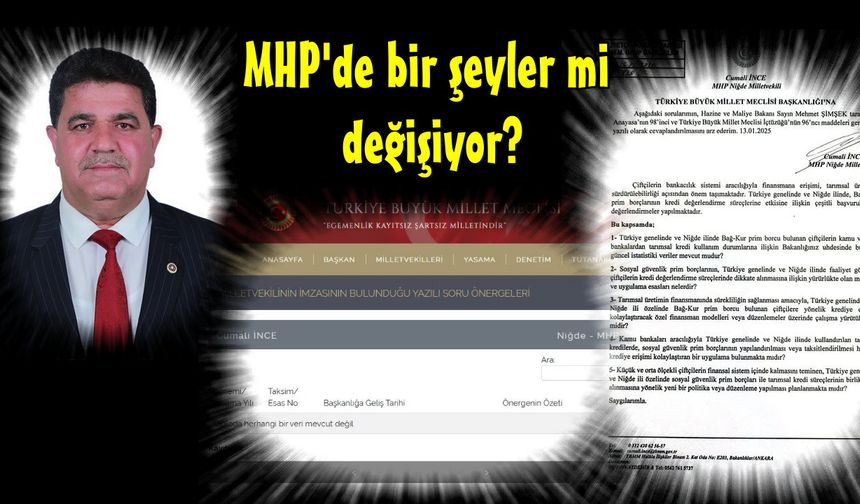 Cumali İnce 3 yıl soru önergesi vermedi, şimdi bir günde 2 ayrı bakana soru önergesi verdi.