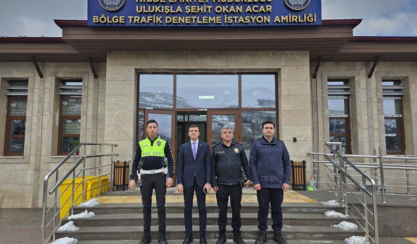 Kaymakam Gökçe’den Bölge Trafik Denetleme İstasyonuna Ziyaret