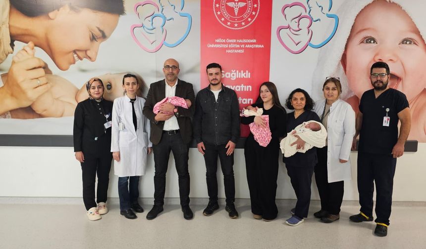 Üçüz Bebekler Taburcu Edildi