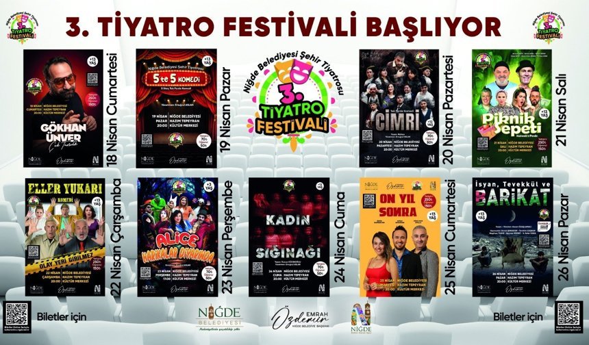 Niğde’de 3. Tiyatro festivali heyecanı başlıyor