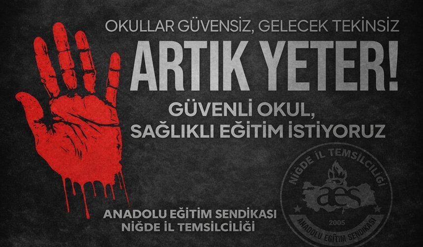 Anadolu Eğitim Sen Niğde: “Okullarda Şiddet Kontrolden Çıkıyor!”