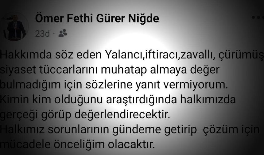 CHP'de Yaşanan Tartışmalara Ömer Fethi Gürer'in Yanıtı