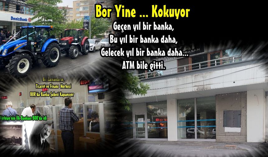 Bor'da Banka Gitti, ATM'si de gitti... Bor Kokuyor!