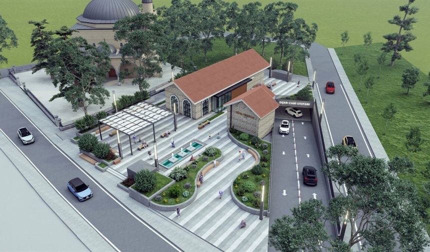 Dışarı Cami Otoparkı ve Peyzaj Projesi'nin Temeli Atılıyor