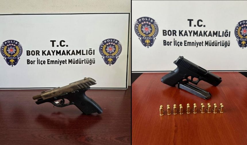 Bor’da tabanca ve mühimmatı ele geçirildi
